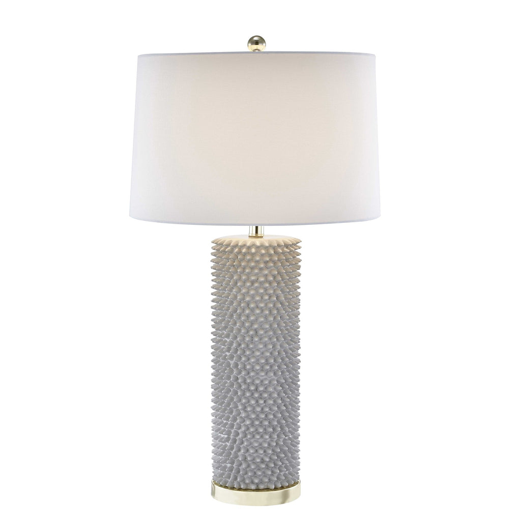 Resin Spiked Table Lamp 31", Gray