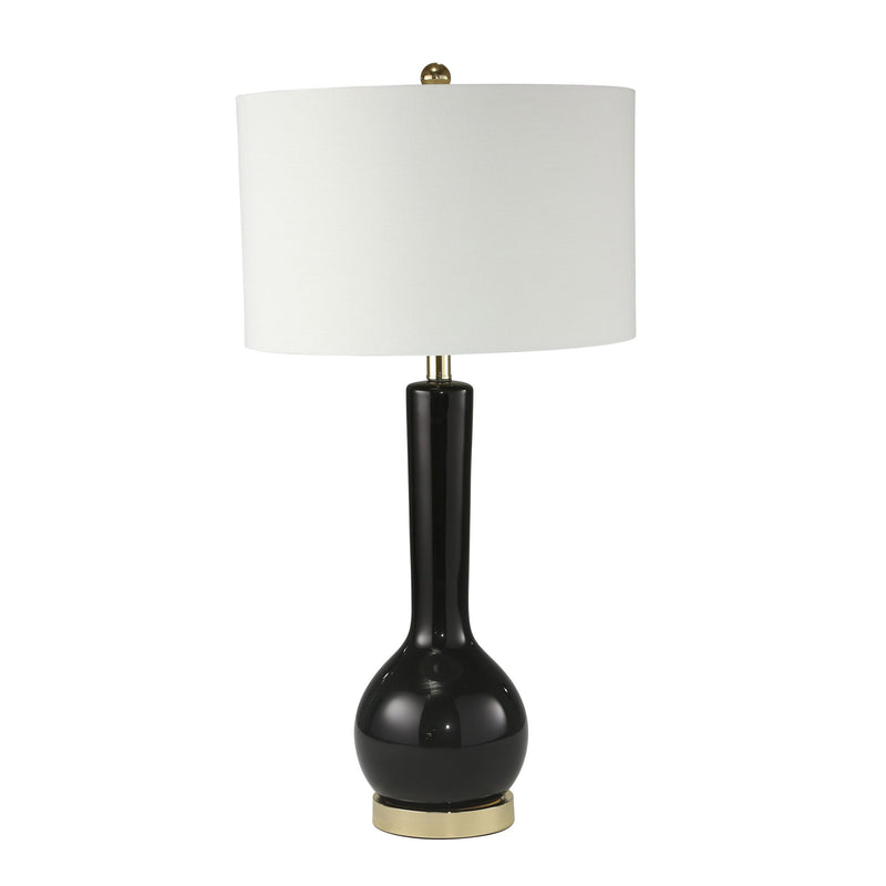 Ceramic Skinny Table Lamp 32",  Black