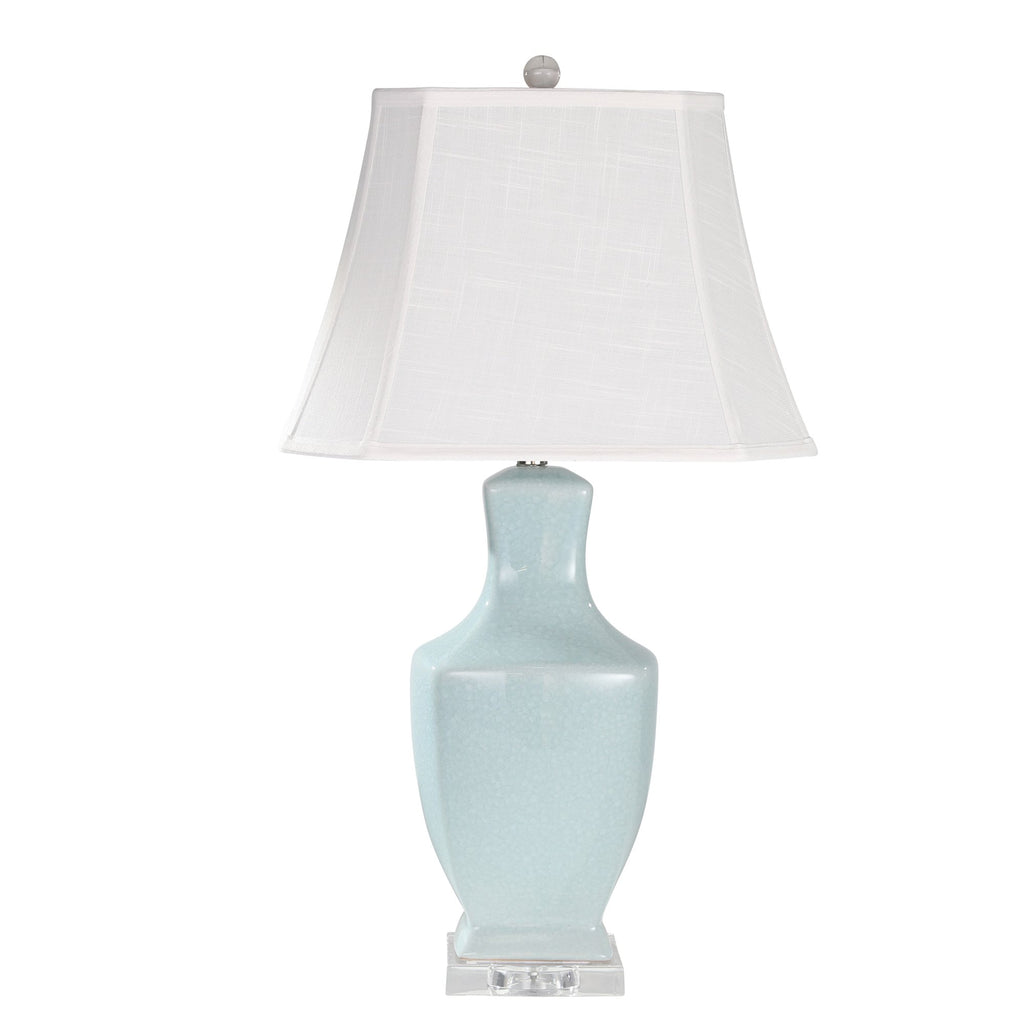 Ceramic Table Lamp 31", Gray/Blue
