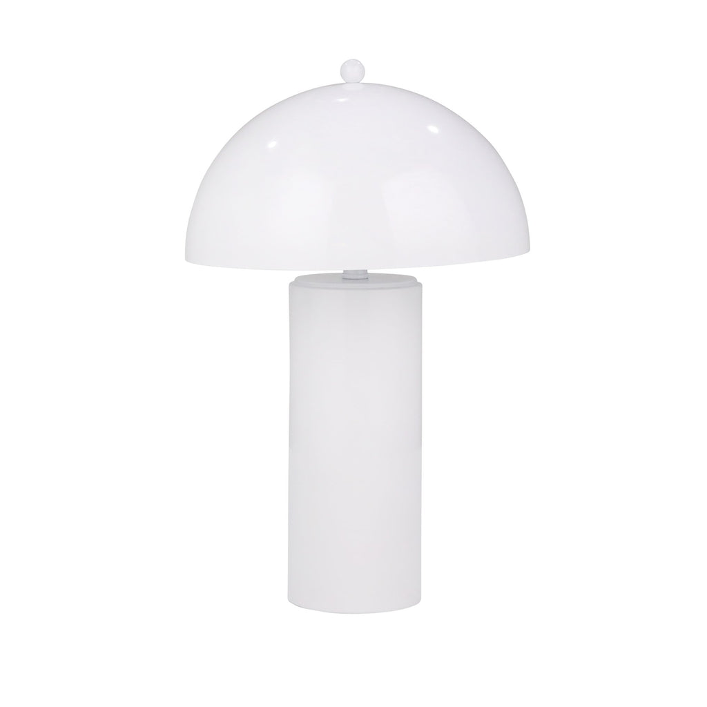 Metal Dome Table Lamp 22",White