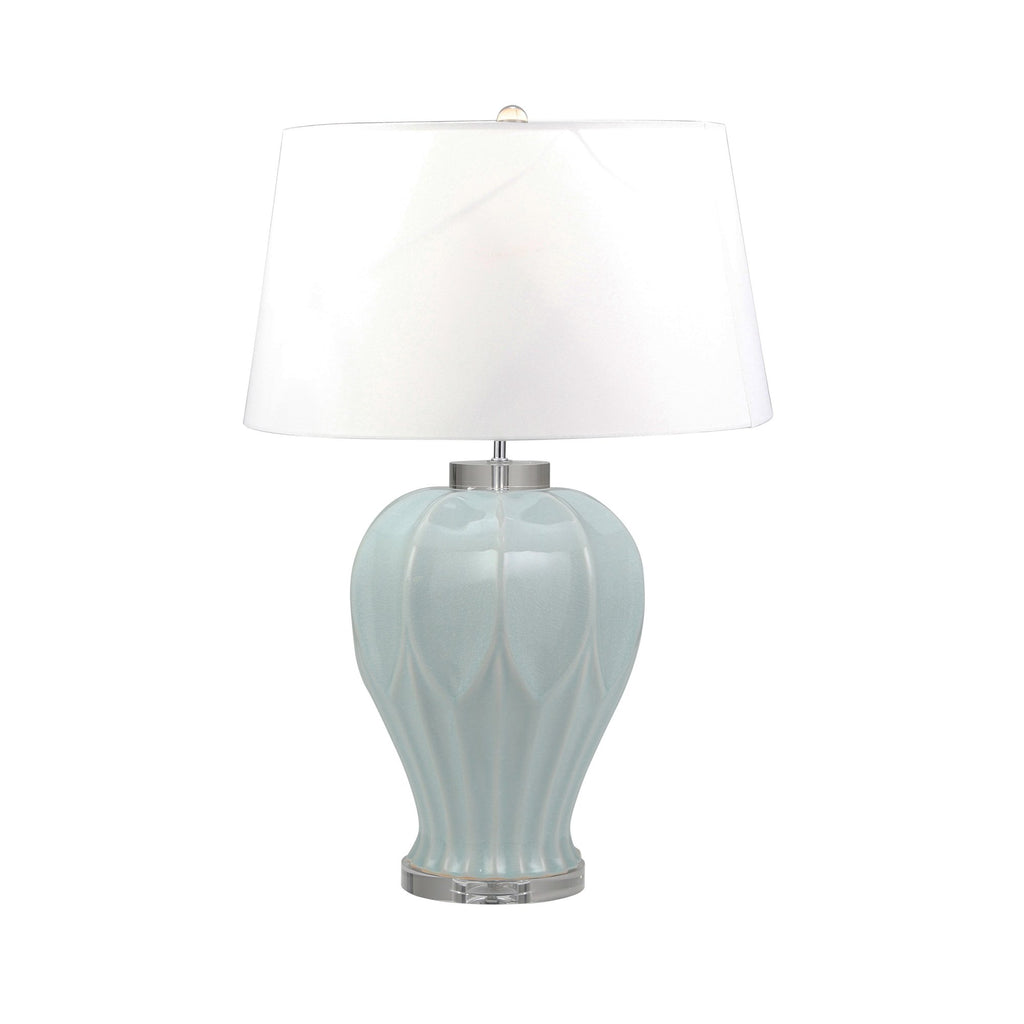 Ceramic Textured Table Lamp 28", Teal