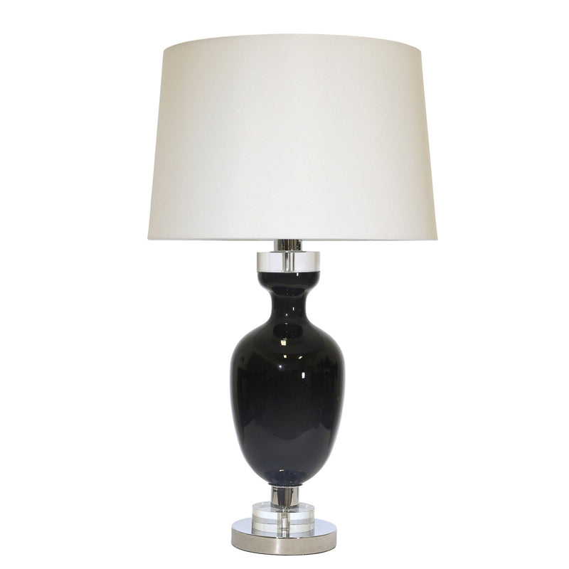 Glass Vase Lamp 31", Black