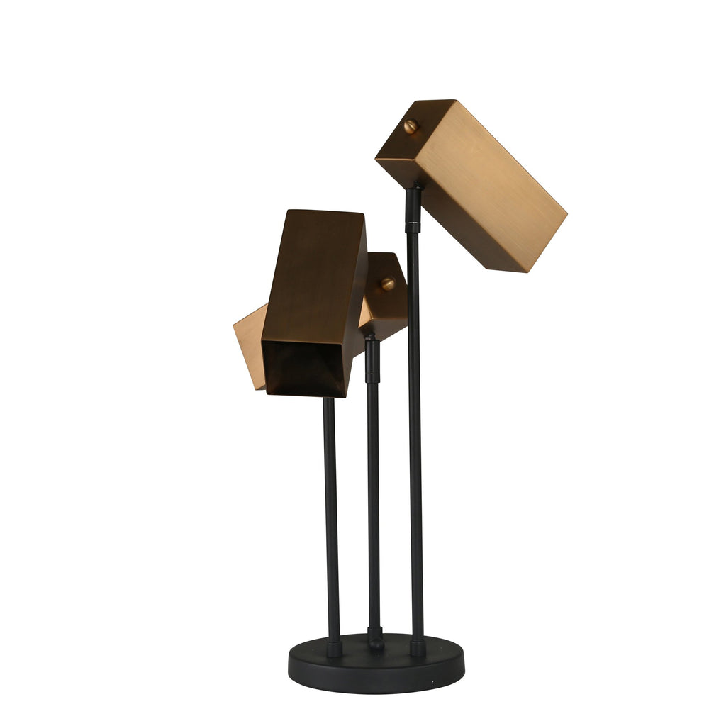 Metal 3-Head Desk Lamp 22",Bronze