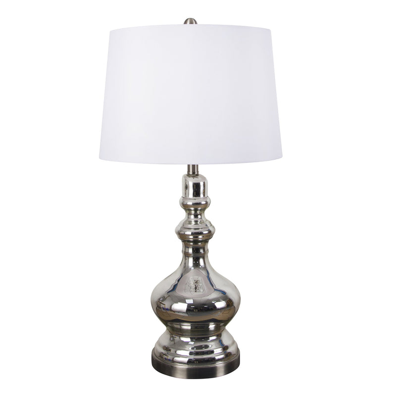 Glass Genie Table Lamp 31",Silver