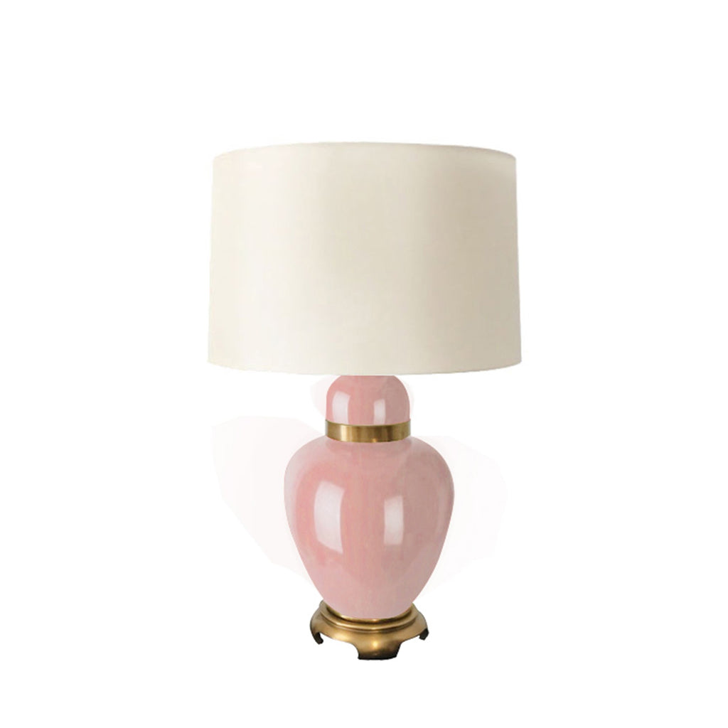 Glass 29" Urn Table Lamp, Pink