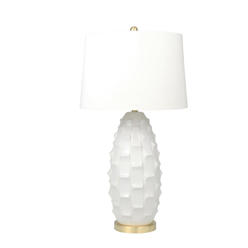 Ceramic 33" Modern Table Lamp,Off White