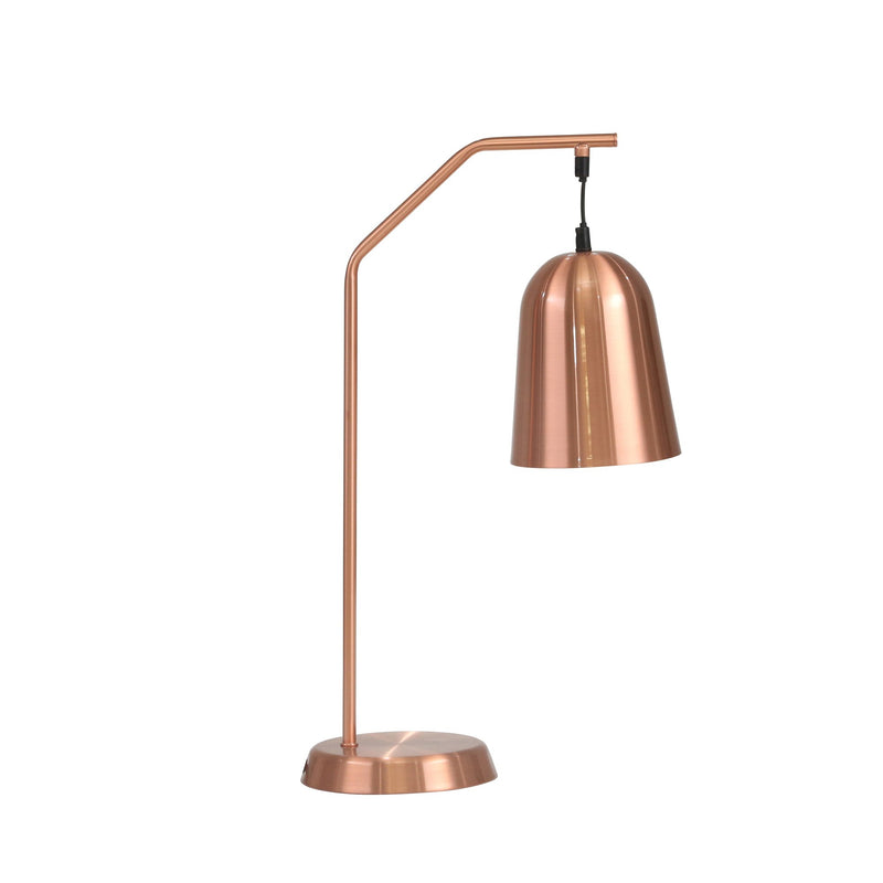 Metal 23" Drop Shade Table Lamp, Copper