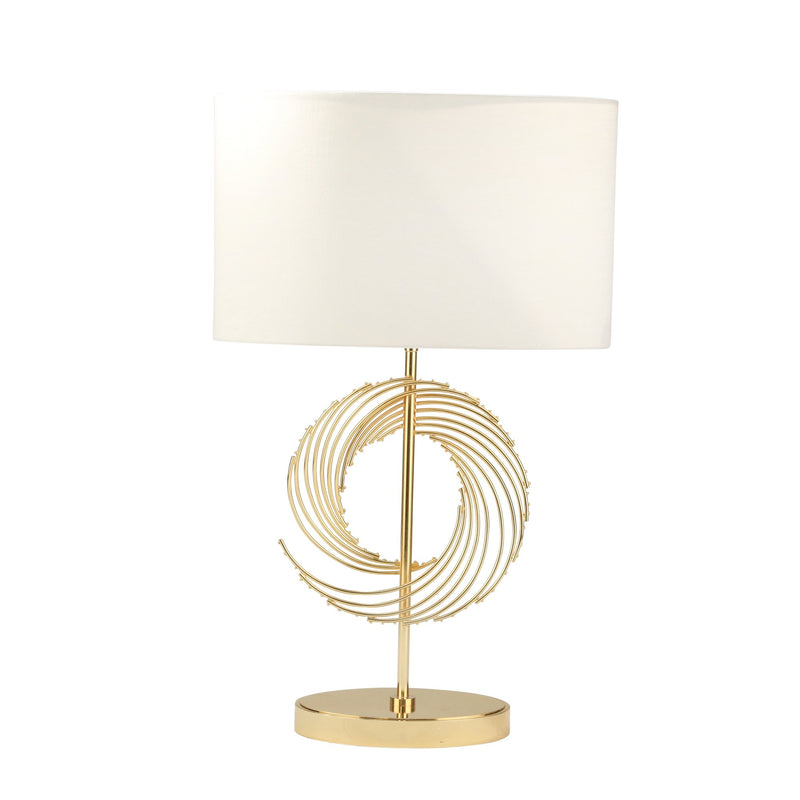 Metal 29" Swirl Table Lamp, Gold