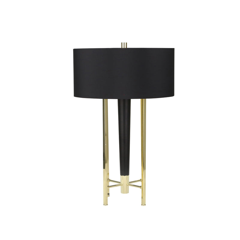 Metal 28" 4 Leg Table Lamp, Gold