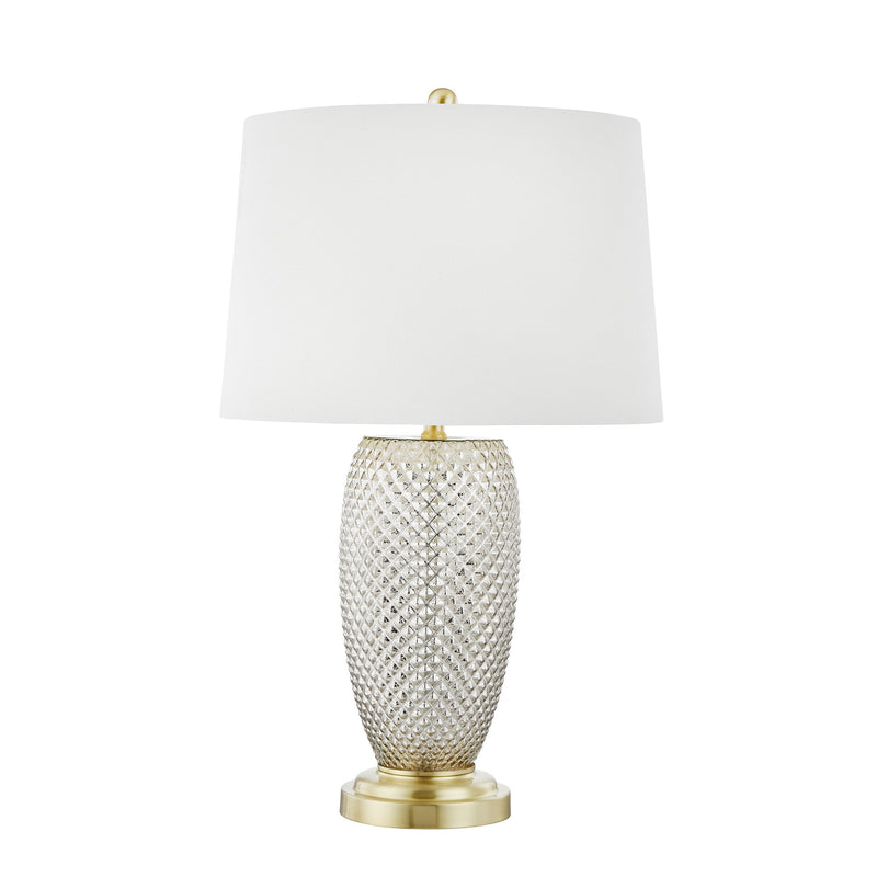 Glass 30" "Pineapple" Table Lamp, Gold