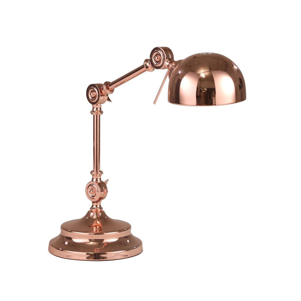 Metal 17" Articulated Task Lamp, Rose Gold