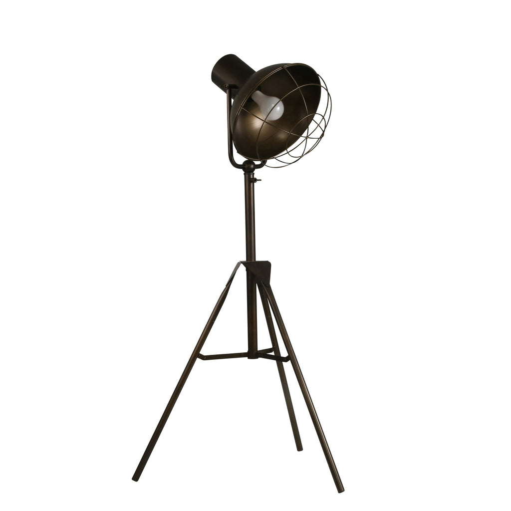 Metal 64" Industrial Look Floor Lamp, Brushed Copper