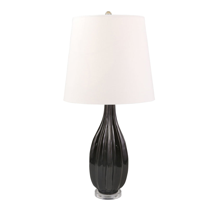 Ceramic 36" Table Lamp, Black