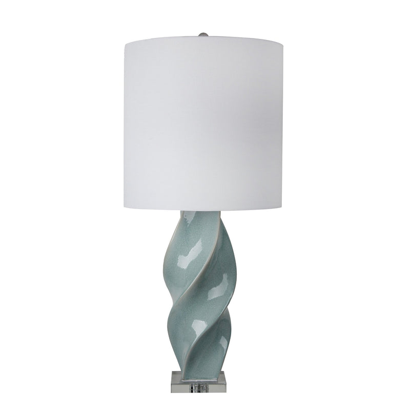 Ceramic 38" Table Lamp, Mint