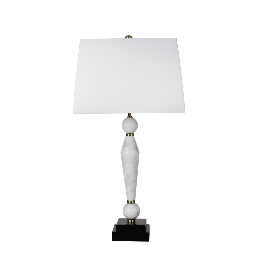 Marble 30" Table Lamp, White