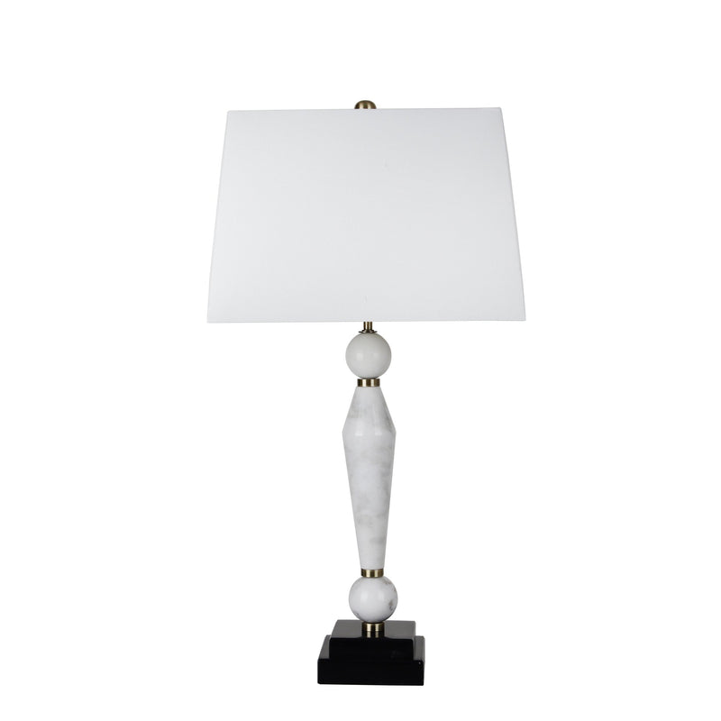 Marble 30" Table Lamp, White