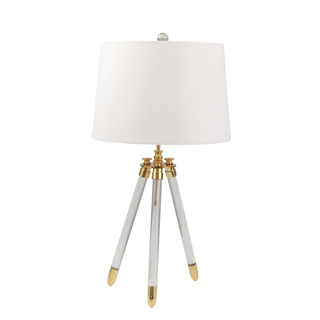 Acrylic 29" Tripod Table Lamp,Gold