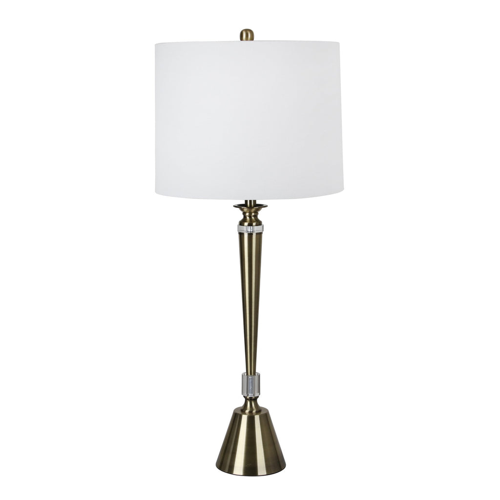 Metal 36" Table Lamp, Brushed Brass