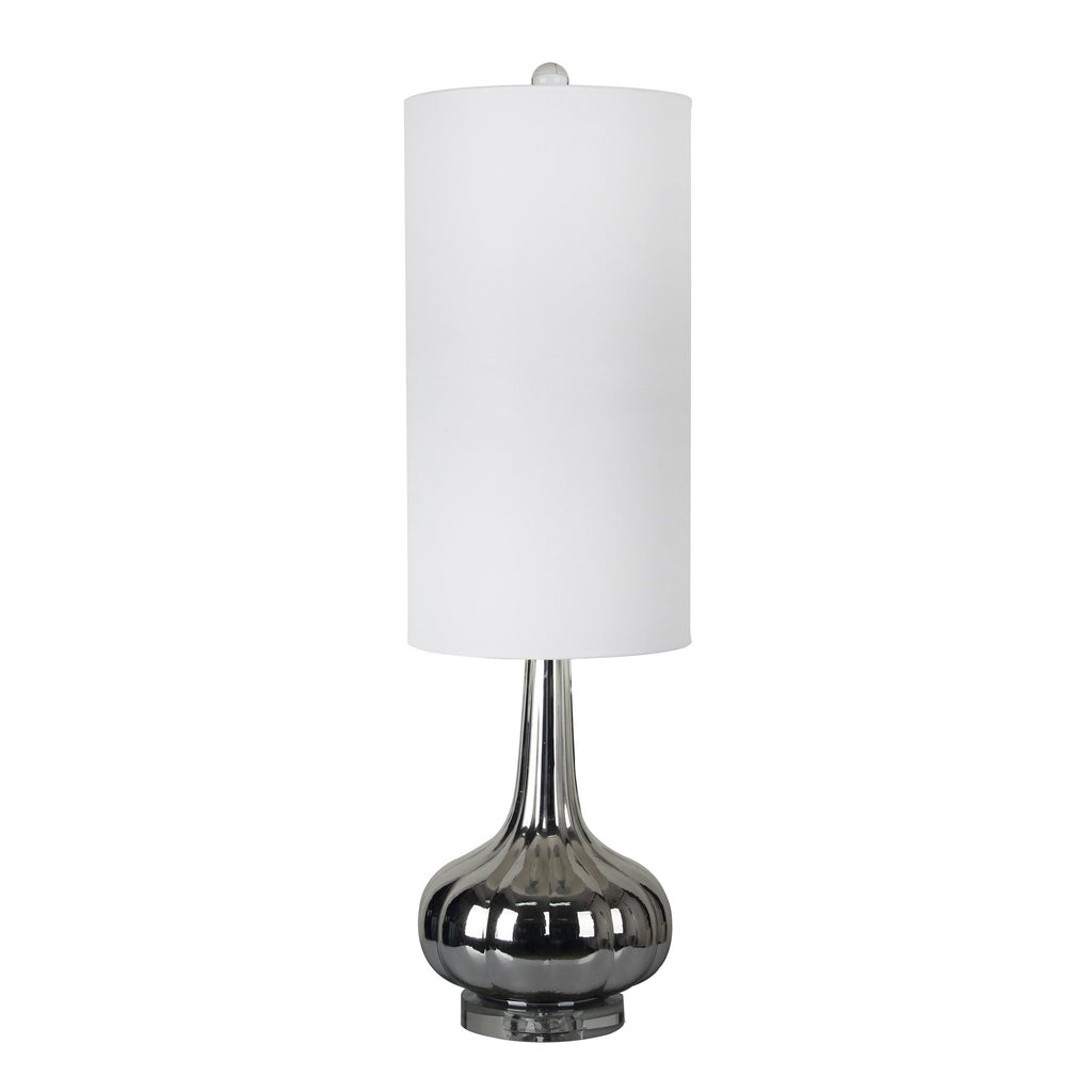 Glass 36" Ginie Table Lamp, Silver