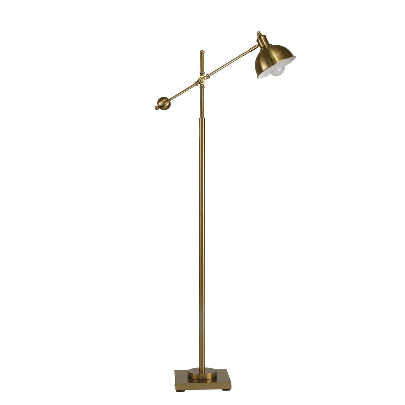 Metal 59" Pivot Arm Floor Lamp, Gold - Kd