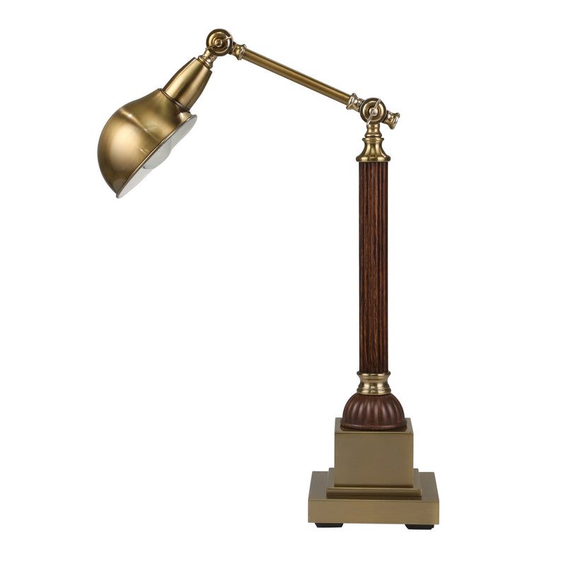 Metal 27" Pivot Arm Table Lamp, Brown - Kd