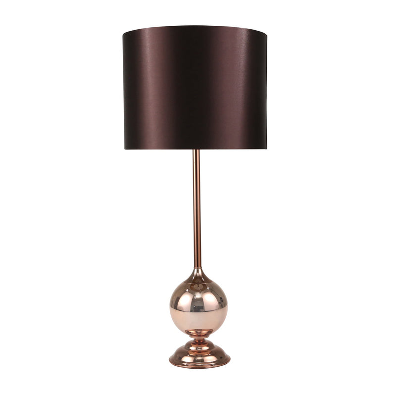 Glass Ball 32" Table Lamp, Copper