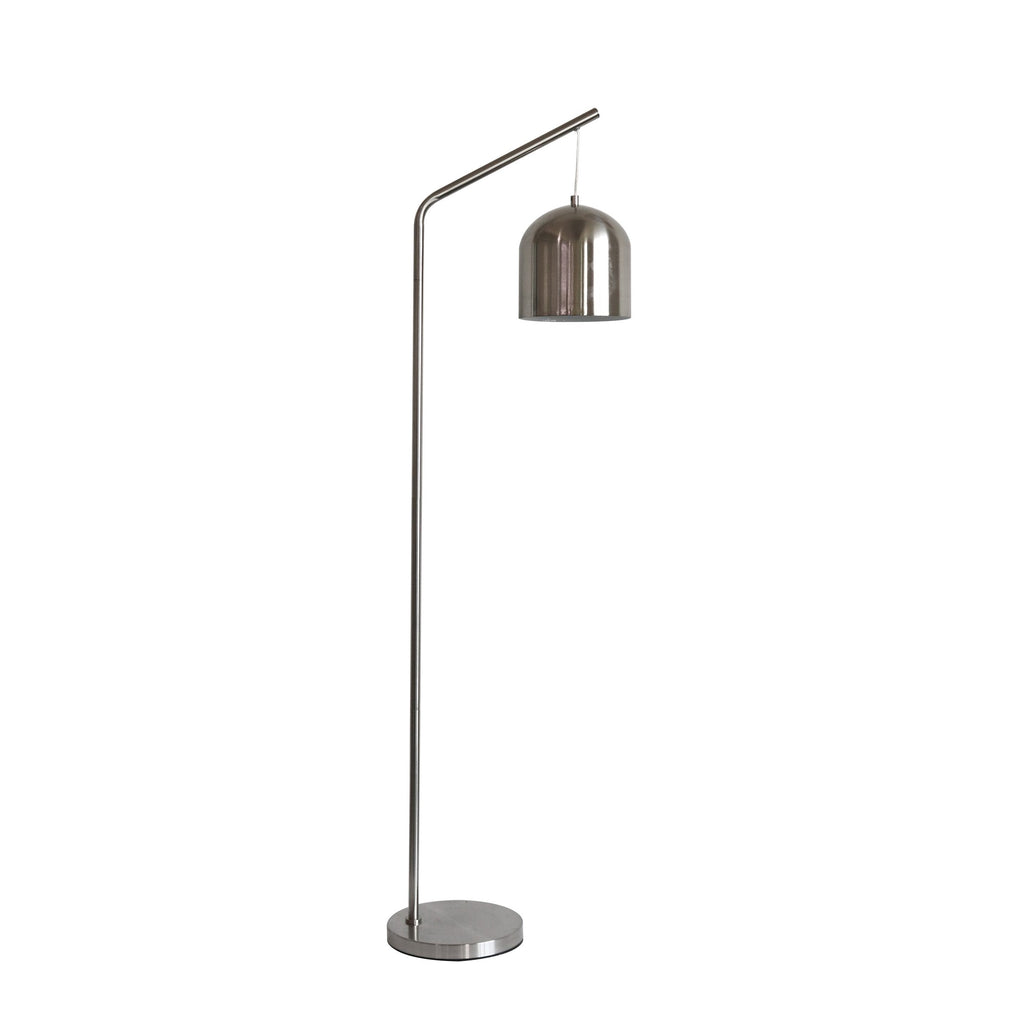 Metal 59" Large Dome Floor Lamp, Silver