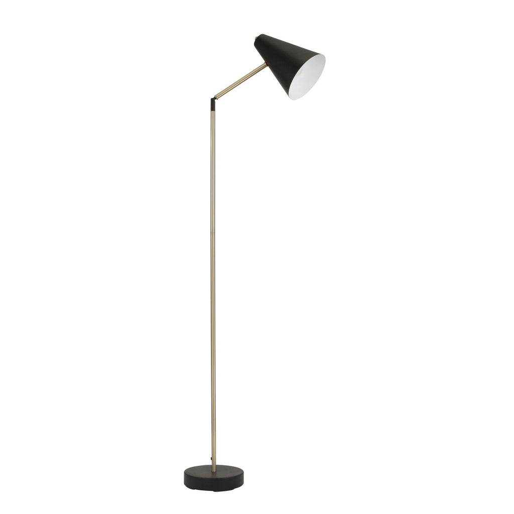 Metal 60" Cone Shade Floor Lamp, Black