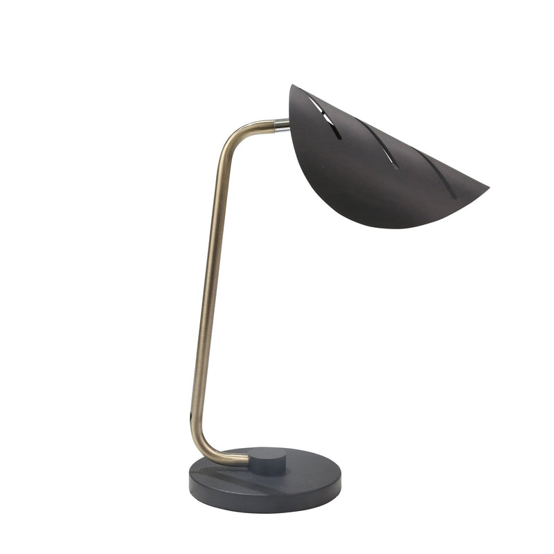Metal 20" Wrap Shade Table Lamp, Gold/Black