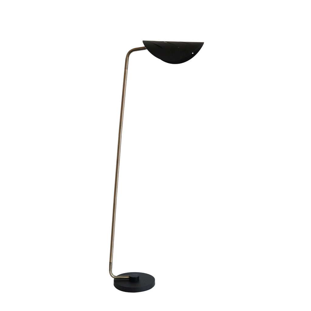 Metal 57" Wrap Shade Floor Lamp, Gold/Black