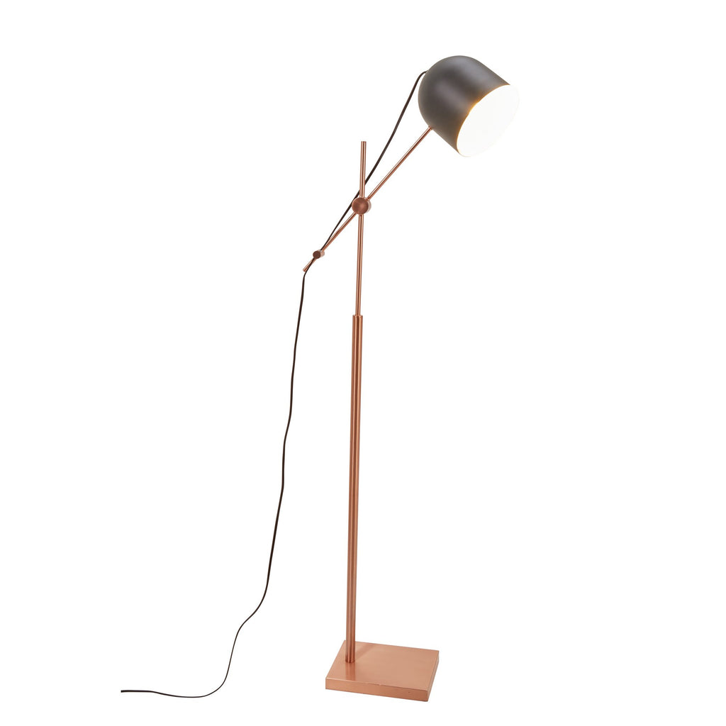 Metal 61" Floor Lamp, Gold/Black