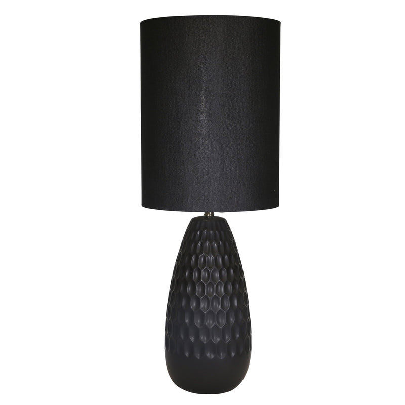 Ceramic 32" Acorn Table Lamp, Black