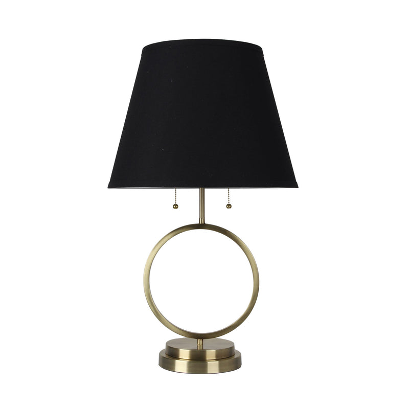 Metal 28" Circle Table Lamp, Gold