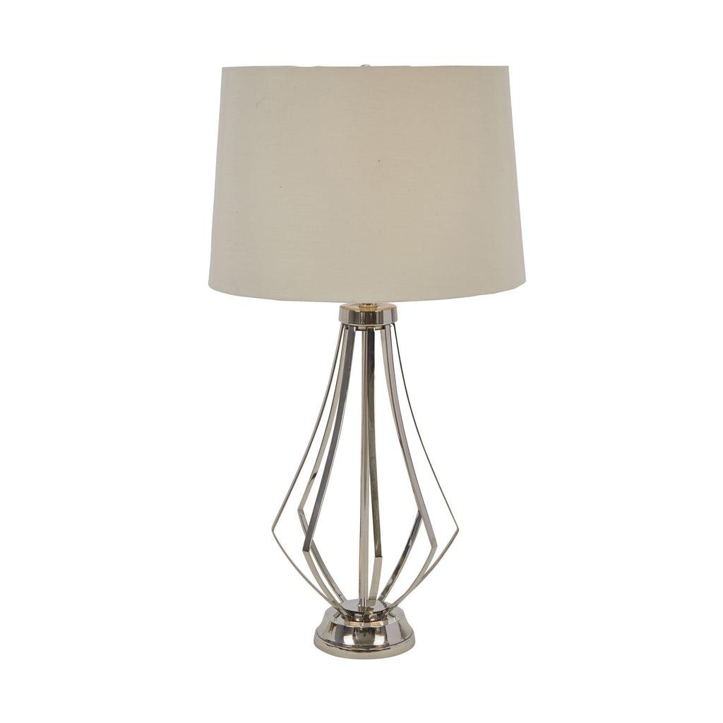 Stainless Steel 25" Open Bodytable Lamp, Silver
