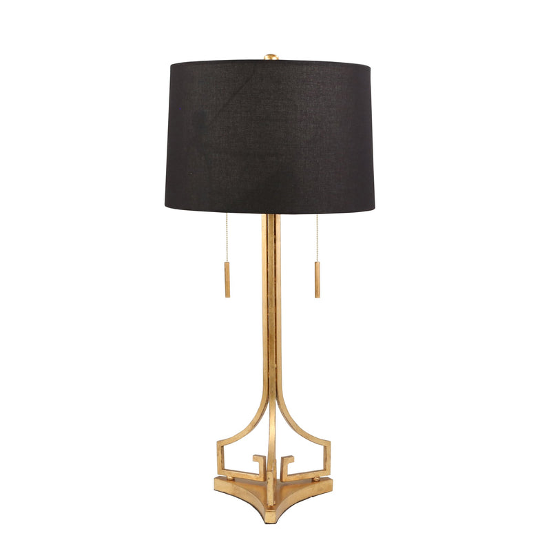 Metal 34" Table Lamp, Tripod Design, Gold