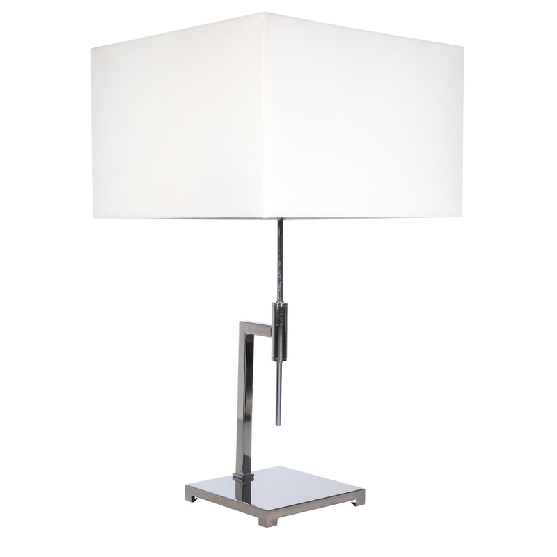 Metal  29" Abstract Table Lamp, Silver