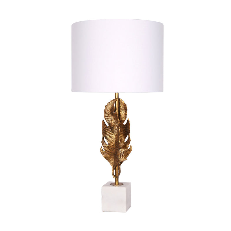 Resin 30" Leaf Table Lamp, Gold