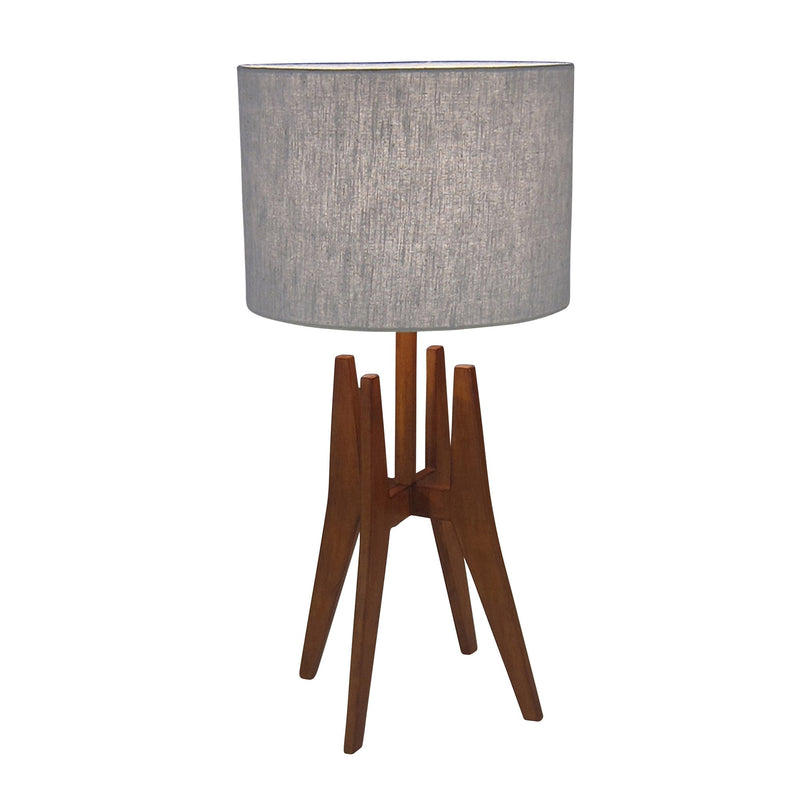Wood 23" Table Lamp, Brown