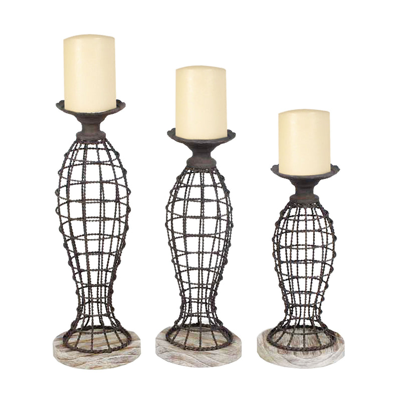 51-0091 Set of 3 Beachcomber Candleholders - Free Shipping! Candle/Candle Holder - RauFurniture.com