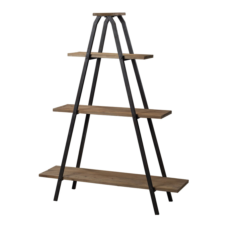 51-10003 Wooden "A" Line Shelves With Metal Frame Shelf - RauFurniture.com