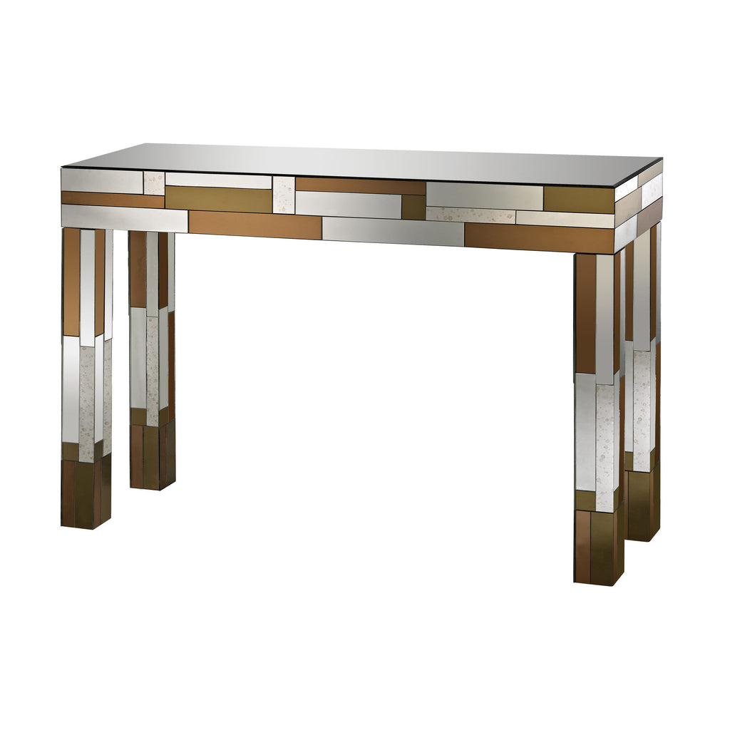 5173-027 Copper Geometric Console - Free Shipping! Table - RauFurniture.com