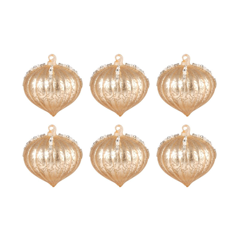 519611 - Pointed Ball Ornament Gold (Set of 6)