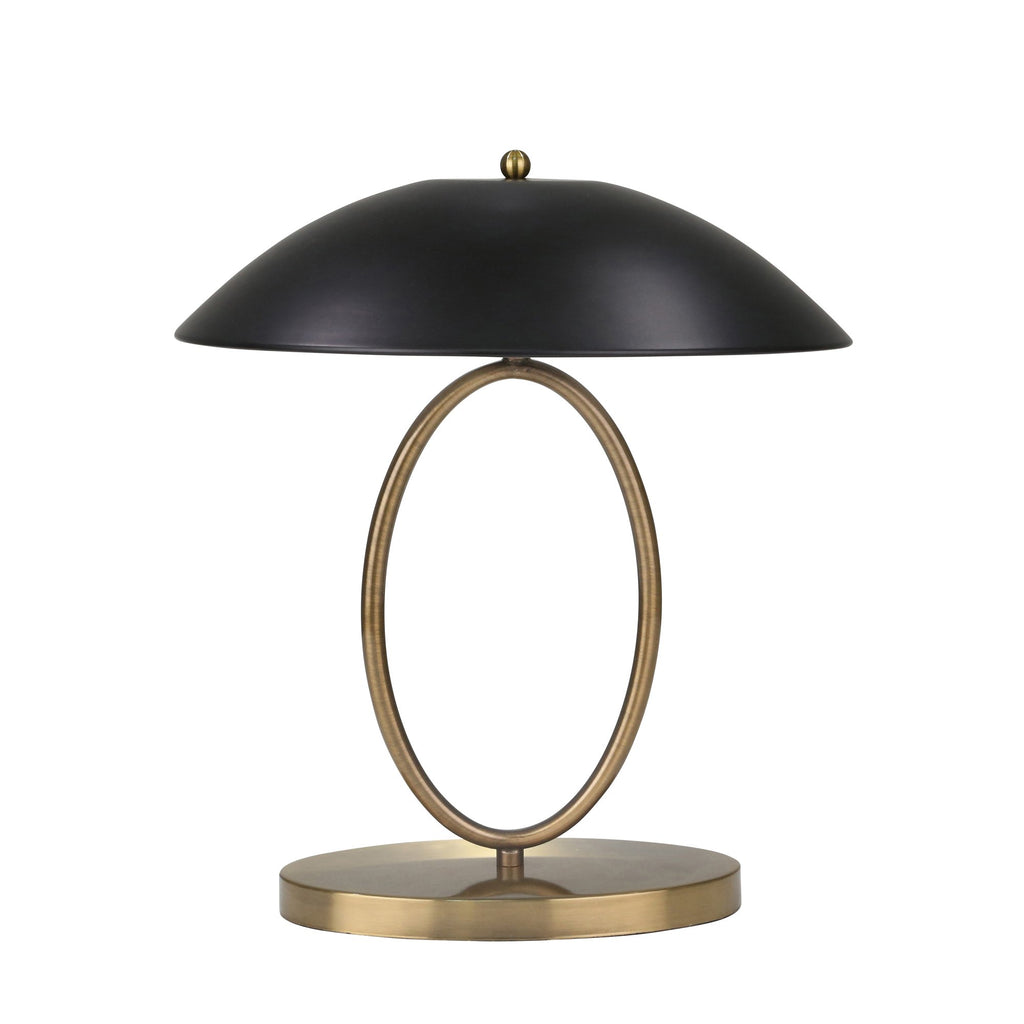 Metal 19" Open Oval Table Lamp, Gold