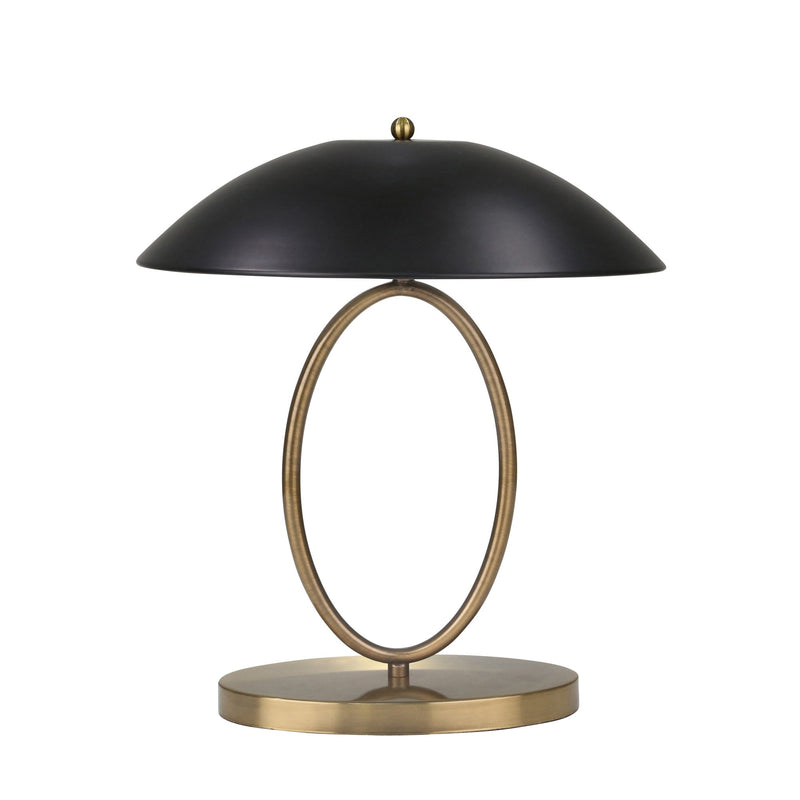 Metal 19" Open Oval Table Lamp, Gold
