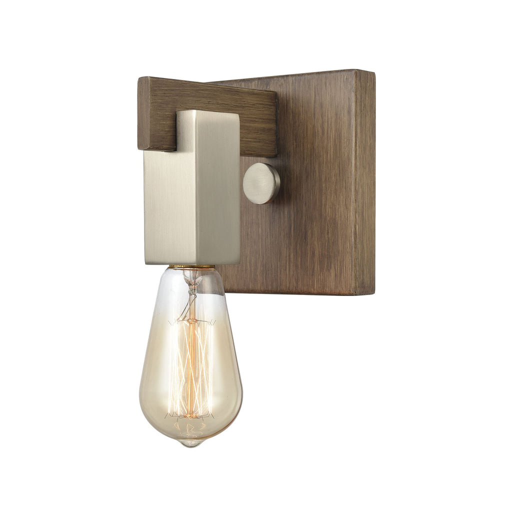 Axis - Vanity Light - Light Wood, Satin Nickel, Satin Nickel