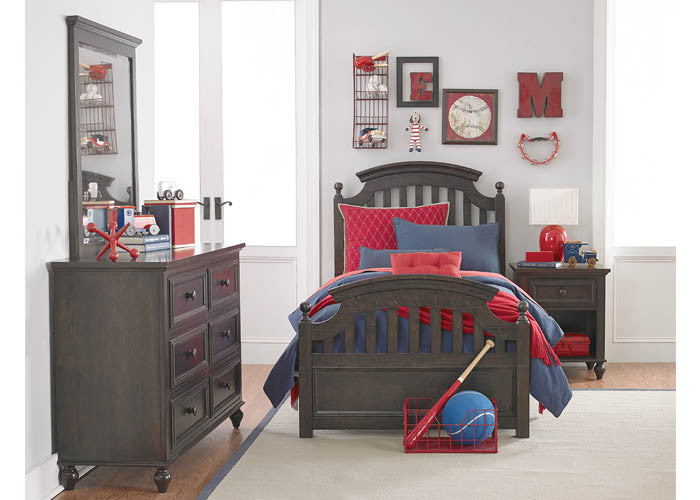 5810 Academy Molasses - Complete Panel Bed - Full Youth Bedroom - RauFurniture.com
