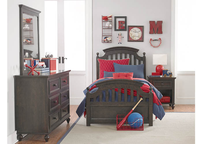5810 Academy Molasses - Complete Panel Bed - Twin Youth Bedroom - RauFurniture.com