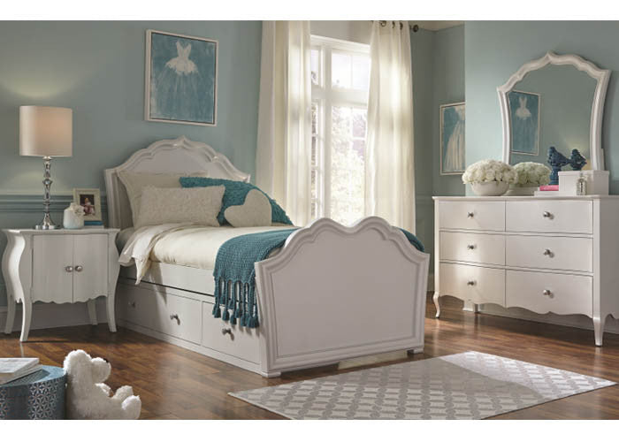 5930 Tiffany - Door Night Stand in White Finish Youth Bedroom - RauFurniture.com