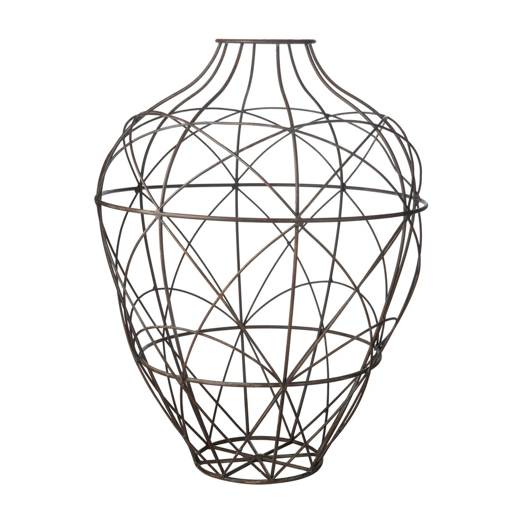 594014 Wire Vessel In Russet - Large Vase/Urn - RauFurniture.com