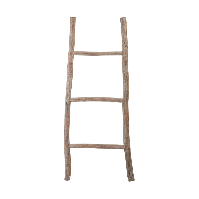 594038 Wood White Washed Ladder - Small Accessory - RauFurniture.com